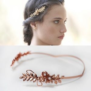 Rose gold plating - flower tiara